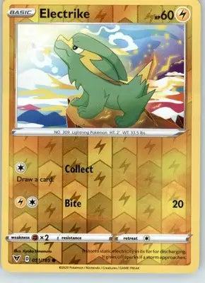 Electrike - SWSH04: Vivid Voltage - 051/185 - Reverse Holo LP - Pokémon Card Single