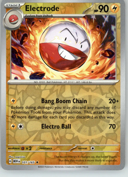 Electrode - 151 - 101/165 - Reverse Holo NM Pokemon - Pokémon Card Single