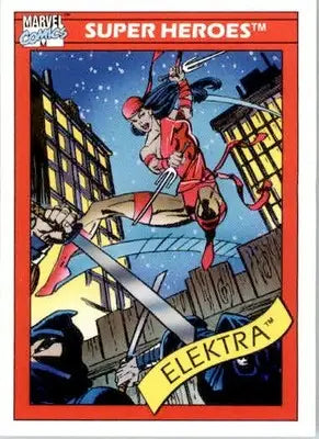 Elektra - 1990 Impel Marvel Universe - #49 - Non_sport - Marvel Card Single