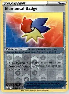 Elemental Badge - SWSH07: Evolving Skies - 147/203 - Reverse Holo LP - Pokémon Card Single