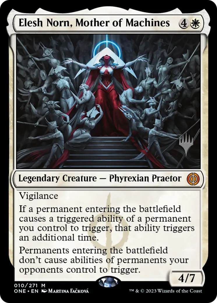 Elesh Norn Mother of Machines (Promo Pack) [Phyrexia: All Will Be One Promos] - Magic Card Single