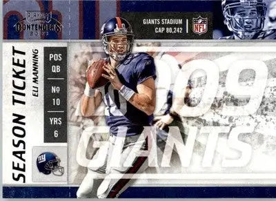 Eli Manning - 2009 Playoff Contenders - #65 - Football - Football Card Single