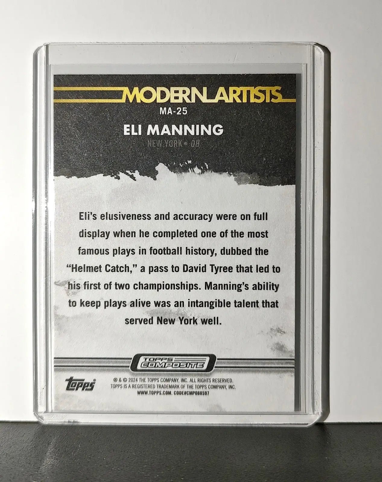 Eli Manning 2023 Topps Gallery Modern Artists NFL #MA-25 Card New York Giants - Football Card Single