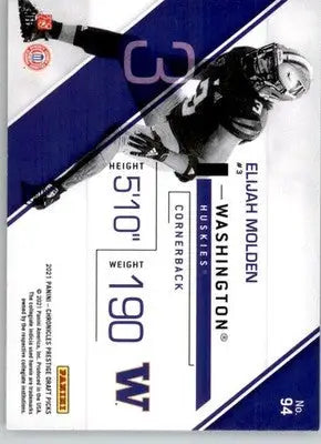 Elijah Molden - 2021 Panini Chronicles Draft Picks - #94 - Football - Football Card Single