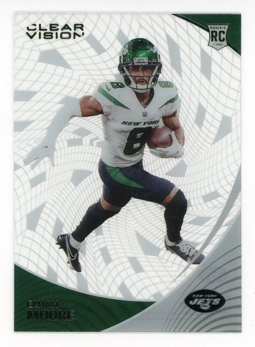 Elijah Moore 2021 Panini Chronicles Clear Vision Rookies #CVR-17 New York Jets - Football Card Single