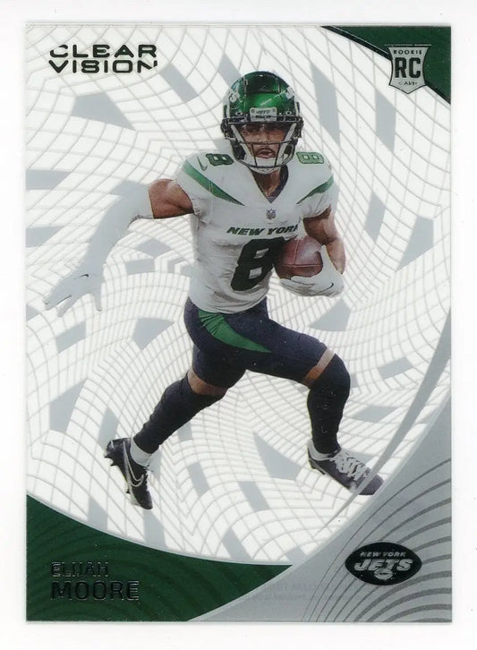 Elijah Moore 2021 Panini Chronicles Clear Vision Rookies #CVR-17 New York Jets - Football Card Single