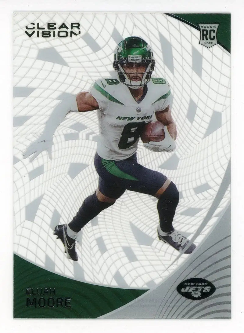Elijah Moore 2021 Panini Chronicles Clear Vision Rookies #CVR-17 New York Jets - Football Card Single