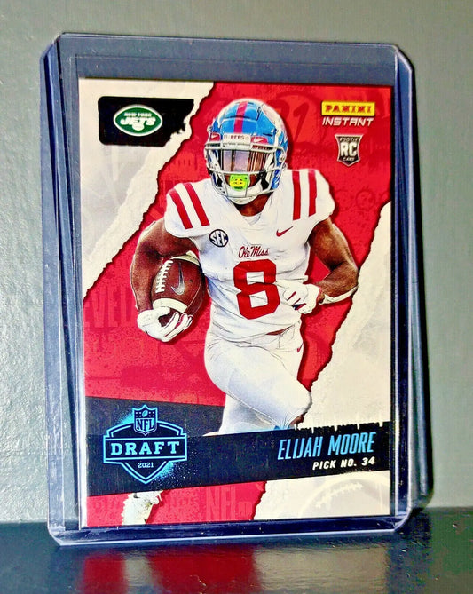 Elijah Moore 2021 Panini NFL Instant Draft Night #19 Rookie Card 1 of 809 - Football Card Single