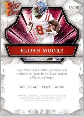 Elijah Moore - 2021 Wild Card Alumination - #ABC-38 - Football - Football Card Single