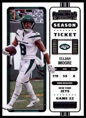 Elijah Moore 2022 Panini Contenders #91 New York Jets