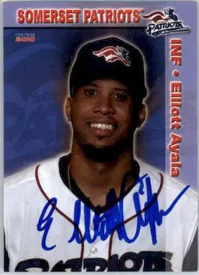 Elliott Ayala - 2010 Choice Somerset Patriots - #5 - AUTO Baseball - Baseball Card Single