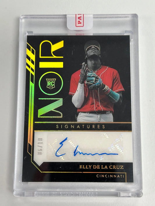 Elly de la Cruz 2023 Panini Noir Signatures Holo Gold #6/10 - Baseball Card Single