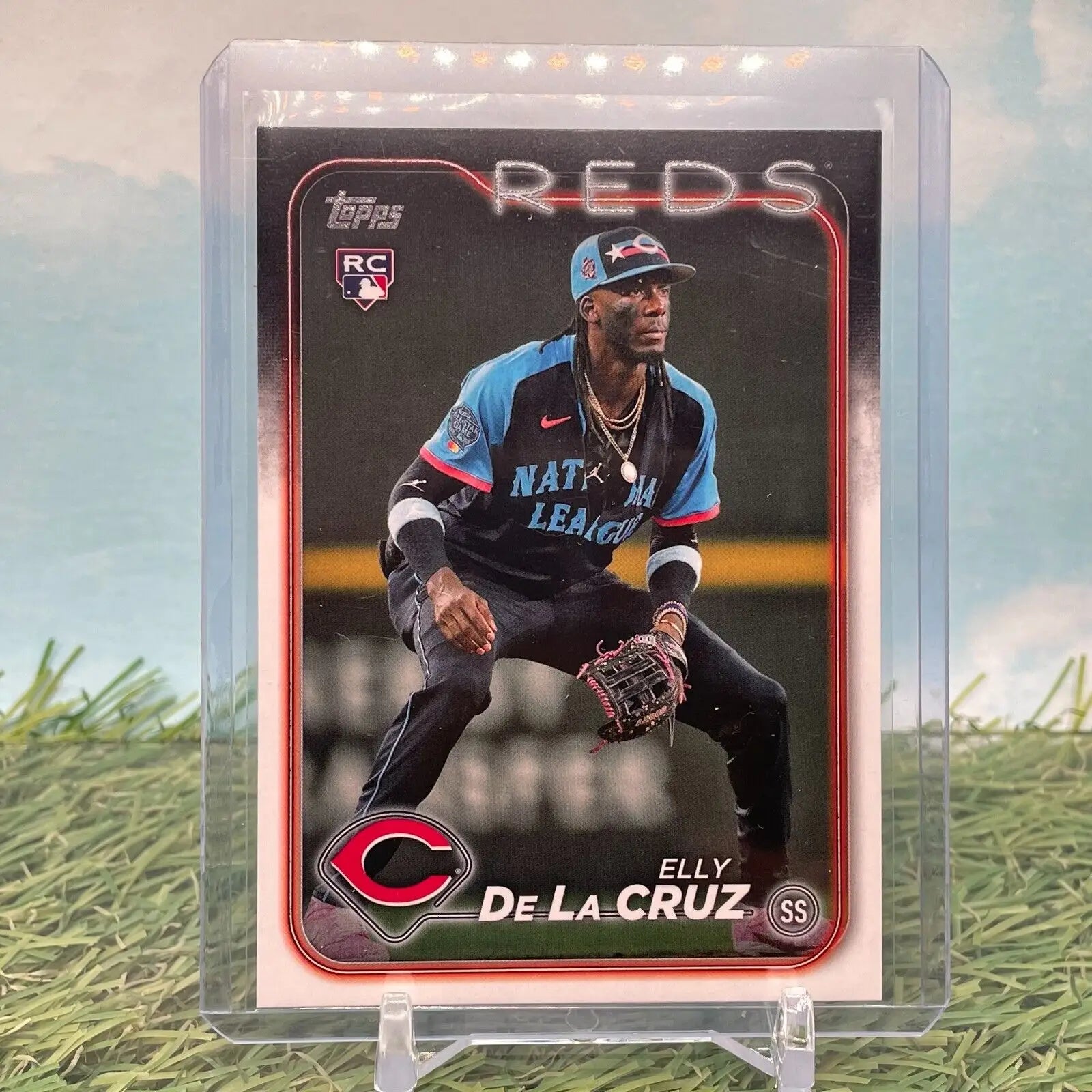 Elly De La Cruz 2024 Topps Update All Star Game Reds RC baseball card display
