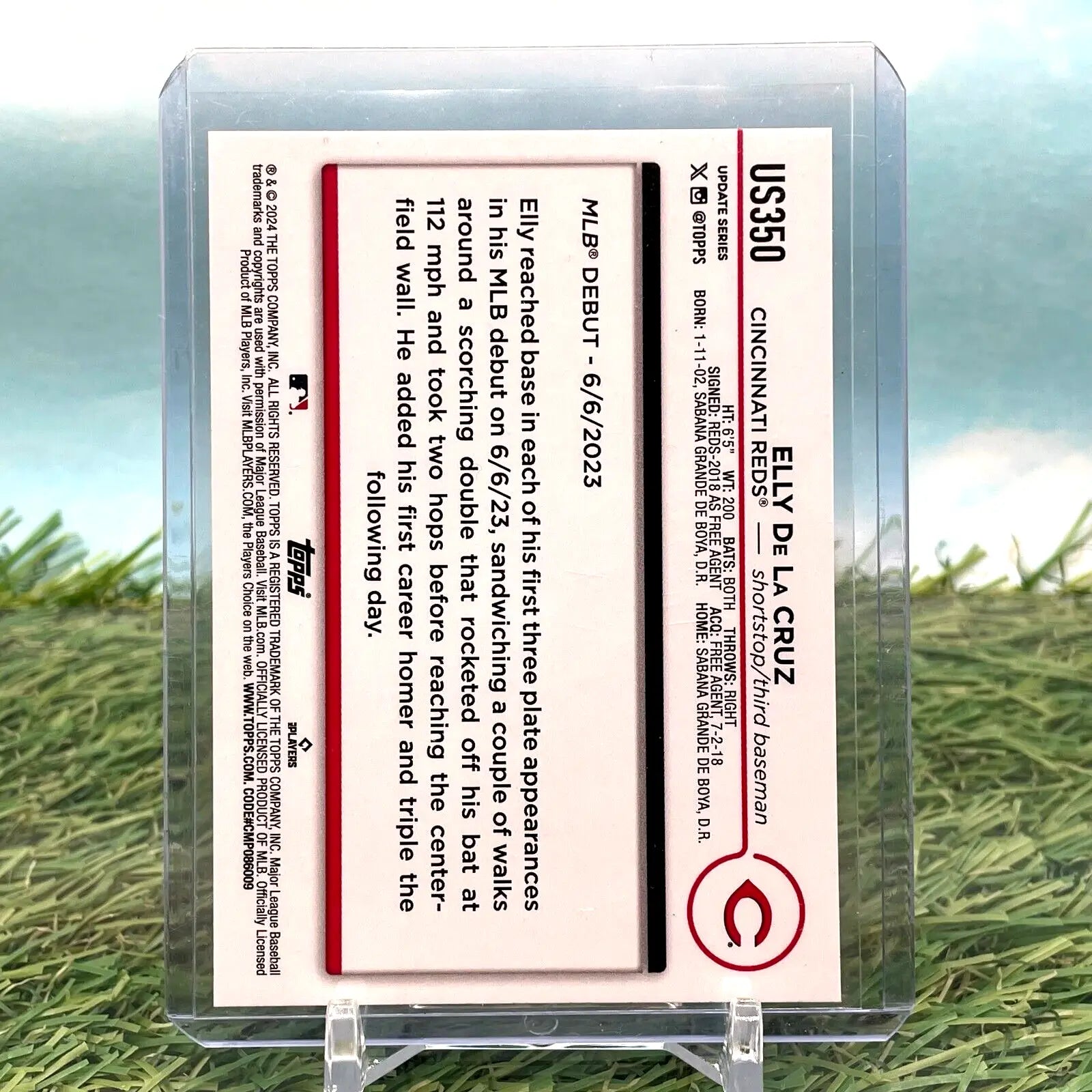 Elly De La Cruz 2024 Topps Update Rookie Debut sports trading card Cincinnati Reds