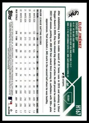 Eloy Jiménez 2023 Topps Holiday Metallic #H167 Chicago White Sox - Baseball Card Single