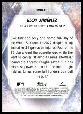 Eloy Jiménez 2023 Topps Stars of MLB #SMLB-41 Chicago White Sox - Baseball Card Single