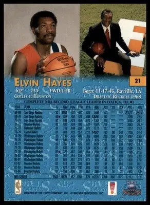Elvin Hayes 1996-97 Topps Stars #21 Washington Bullets - Basketball Card Single
