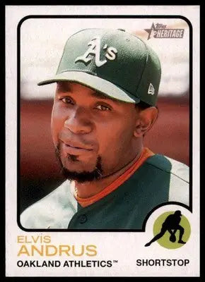 Elvis Andrus 2022 Topps Heritage #361 Oakland Athletics - Baseball Card Single