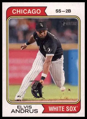 Elvis Andrus 2023 Topps Heritage #133 Chicago White Sox - Baseball Card Single