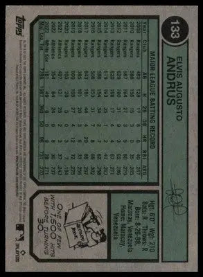 Elvis Andrus 2023 Topps Heritage #133 Chicago White Sox - Baseball Card Single
