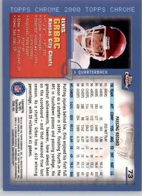 Elvis Grbac - 2000 Topps Chrome - #73 - Football - Football Card Single
