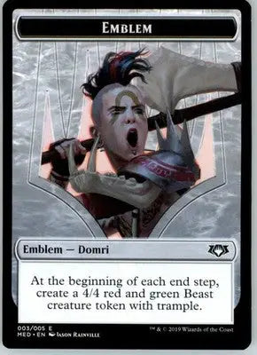 Emblem - Domri Chaos Bringer - Mythic Edition: Ravnica Allegiance - 3 - NM - Magic Card Single