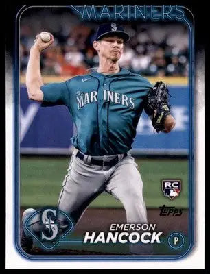 Emerson Hancock Rookie 2024 Topps #39 Seattle Mariners - Baseball Card Single