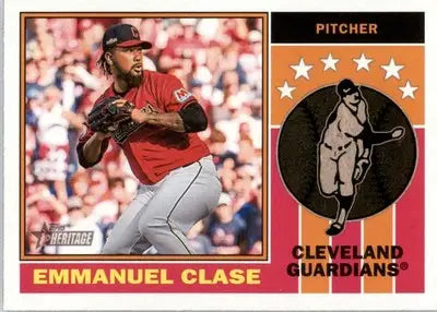 Emmanuel Clase - 2025 Topps Heritage - #76PI-21 - 1976 Player Icons Baseball - Baseball Card Single