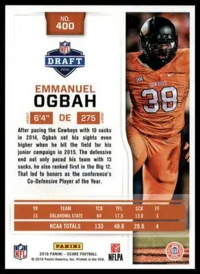 Emmanuel Ogbah Rookie 2016 Score #400 Oklahoma State Cowboys