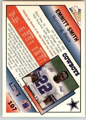 Emmitt Smith - 1991 Pacific - #107 - Football - Football Card Single