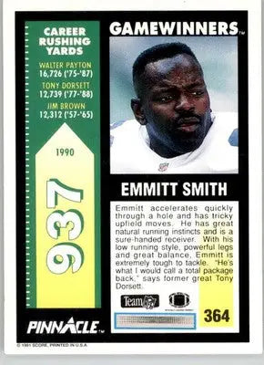 Emmitt Smith - 1991 Pinnacle - #364 - Football - Football Card Single