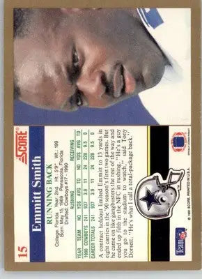 Emmitt Smith - 1991 Score - #15 - Football - Football Card Single