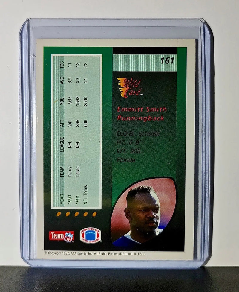 Emmitt Smith 1992 Wild Card NFL #161 Card Dallas Cowboys