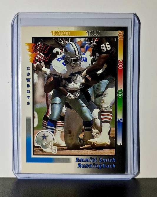 Emmitt Smith 1992 Wild Card NFL #161 Card Dallas Cowboys - Football Card Single