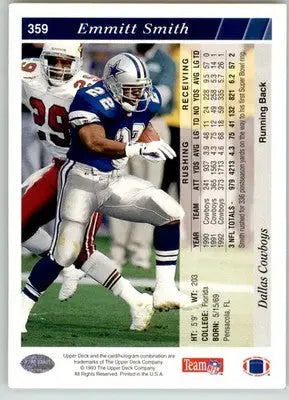 Emmitt Smith - 1993 Upper Deck - #359 - Football - Football Card Single