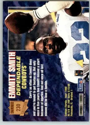Emmitt Smith - 1995 Pinnacle Club Collection - #230 - Football - Football Card Single