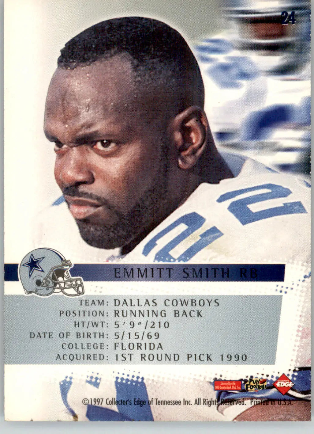 Emmitt Smith - 1997 Collector’s Edge Extreme - #24 - Force Football - Football Card Single