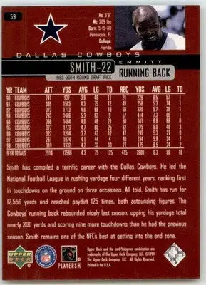 Emmitt Smith - 1999 Upper Deck - #59 - Football - Football Card Single