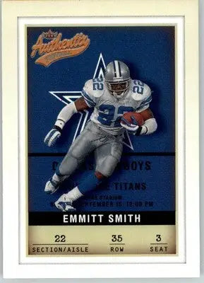 Emmitt Smith - 2002 Fleer Authentix - #35 - Football - Football Card Single