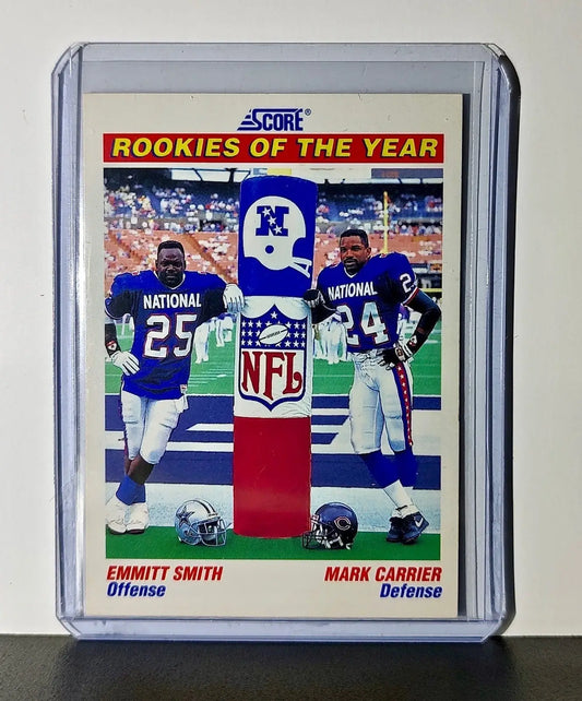 Emmitt Smith / Mark Carrier 1991 Score NFL #675 Card Dallas Cowboys / Bears - Football Card Single