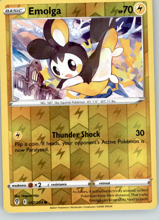 Emolga - Evolving Skies - 057/203 - Reverse Holo LP Pokemon - Pokémon Card Single