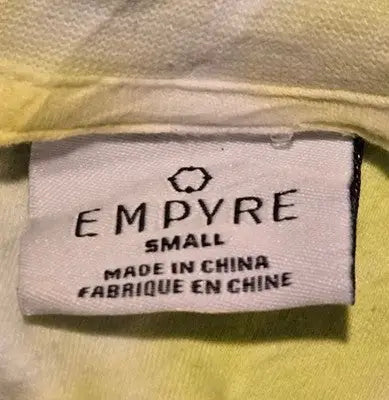 Empyre Shirt Womens S Tie Dye Long Sleeve Graphic Skull Rose Yellow Blue