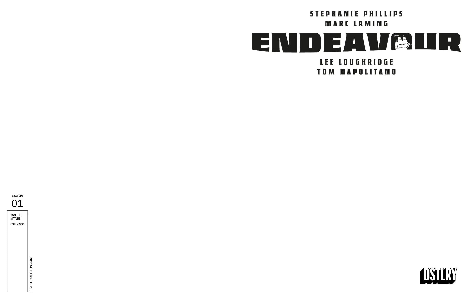 Endeavour #1 Cover F Blank Sketch Variant - Comic Book