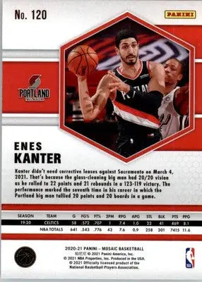 Enes Kanter - 2020-21 Panini Mosaic - #120 - Basketball - Basketball Card Single