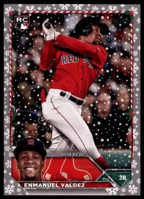 Enmanuel Valdez 2023 Topps Holiday Metallic #H171 Boston Red Sox - Baseball Card Single