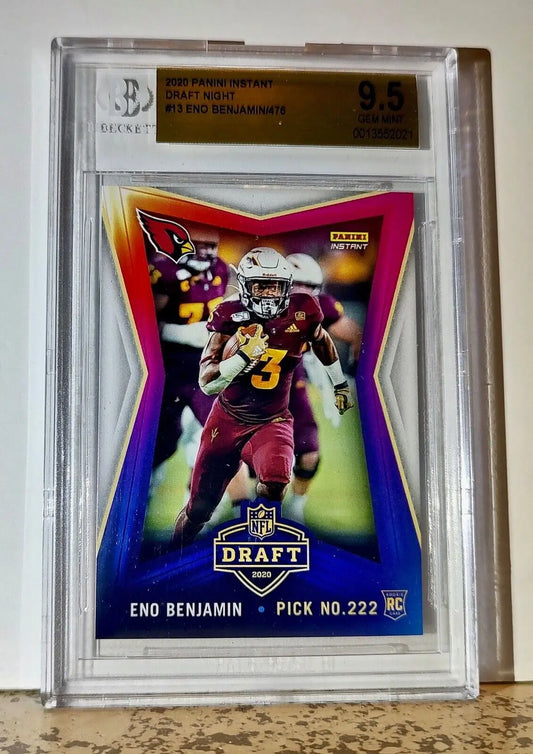 Eno Benjamin 2020 Panini NFL #13 Draft Rookie 1 of 476 BGS 9.5 Gem Cardinals - Football Card Single