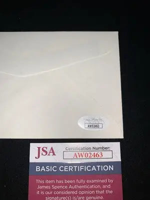 Enos Slaughter Signed 7/28/85 HOF Cachet Baseball History Cardinals JSA Auto - Sports Memorabilia