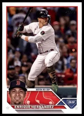 Enrique Hernández 2023 Topps #497 Boston Red Sox - Baseball Card Single