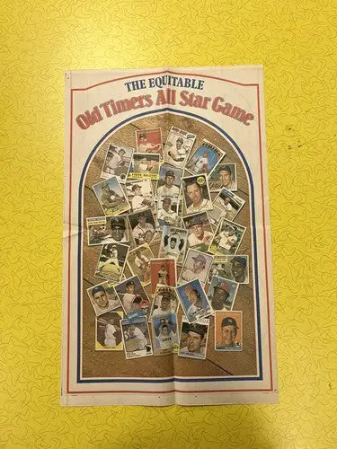 Equitable Old Timers Game Program Newspaper Poster Topps Trading Cards Houston - Sports Memorabilia