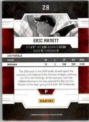 Eric Arnett - 2009 Donruss Elite Extra Edition - #28 - AUTO Baseball - Baseball Card Single